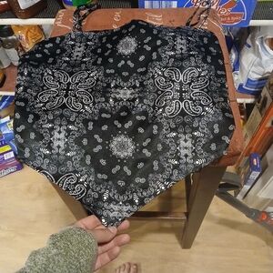 Black and White Bandana Top